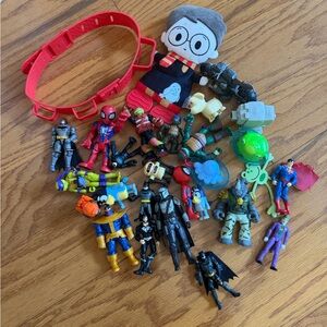 Assorted Superhero Action Figures Set Mixed Lot Boy Pretend Play Imaginative